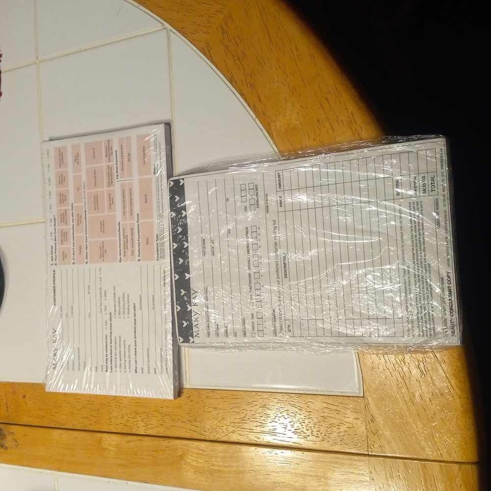 Mary Kay Customer Profile cards and Order Forms